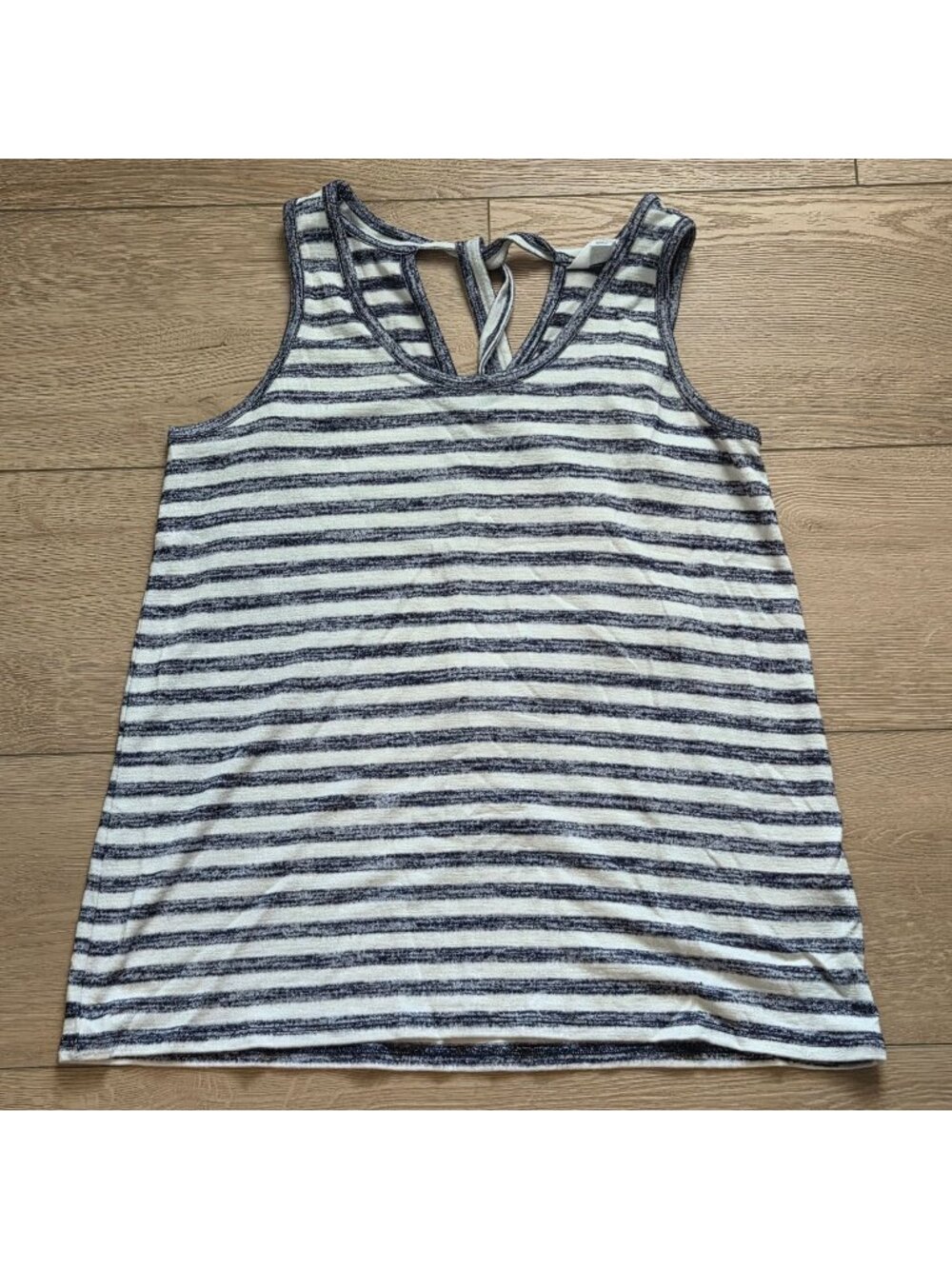 Market & Spruce STITCH FIX Taylor Blue White Striped Sleeveless Tank Top Large